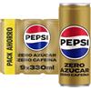 Pepsi Zero senza caffeina Soda alla cola con zero zucchero e zero calorie, confezione da 9 lattine da 330 ml, 2,97 litri in totale