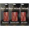 Pata Negra Salchichón affettato di maiale nero iberico Pata Negra 80 g - Confezione da 3 - Salumi tradizionali gourmet - Autentica ricetta iberica dal sapore raffinato Confezionato sottovuoto