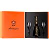 Lamborghini Ottagonale - Cofanetto Regalo con Bottiglia 0,75L e Flûte | Spumante Metodo Charmat, Made in Italy - Linea Ottagonale (GOLD)