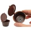 Generico Set 5 Capsula Riutilizzabile per Macchina Caffè Dolce Gusto con Cucchiaio e Spazzola Cialde Ricaricabili per Cucina e Ufficio