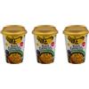 MENDOSA 3X Confezioni per Saikebon Riso Express Verdure e Salsa Curry, Noodles Istantanei, Confezione da 3