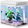 Craftsboys Acquario in vetro nano da 10 l per pesci - Con sistema di luce e filtro - Modello impermeabile e senza detersivo (10 l)