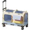Galatée Passeggino Per Animali Domestici, Zaino Per Cani Con Ruote, Borsa Da Viaggio 2 In 1 Per Gatti, Borsa Pieghevole Per Cani Per Viaggi, Campeggio e Attività All'Aperto(Blu)
