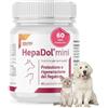 PETS Dolfos Dolfos Hepadol Mini, Integratori per Cani per la Funzione Epatica di Cani e Gatti, 60 Mini Compresse con Cardo Mariano, Taurina, Silimarina, Vitamine B e Aminoacidi per la Protezione del Fegato