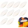 Bollisate 10 pezzi di seppia per uccelli, osso di seppia per tartarughe, pesce persico gabbia per uccelli giocattolo da masticare, osso di seppia naturale per pappagalli, rettili, tartarughe lumache, 9-12 cm