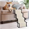 VIIROUD Scala per cani, piccola o grande, marcatura fosforescente, rampa pieghevole per auto, ideale per le articolazioni, adatta a tutte le auto, superficie antiscivolo, beige