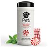 John Paul Pet Salviette per denti e gengive per cani e gatti, 2 in 1, infuse con olio di menta piperita, pulisce in modo sicuro la placca, 45 pezzi