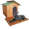 ORIGINAL LEGNO Acquista in Fabbrica Cuccia in Legno con davanzale per Cani da Esterno Tendina Omaggio MADE IN ITALY mod. Alpi E - Alano 115x190xH108