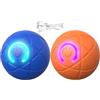Generico Giocattolo Interattivo Per Cani, Confezione da 2 Palla Vibrante Per Cani Con Anello Luminoso A Led, Palla Automatica Per Canis, Giocattolo Portatile Ricaricabile Tramite Usb Con Palline Oscillanti