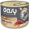 Generico Oasy umido cane puppy grainfree, alimento completo per cani cuccioli di taglia piccola (small) gusto AGNELLO | 6 scatolette da 200 grammi l'una.