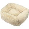 Mateju Cuccia Cane di Peluche, Lettino Gatto Rettangolare Lettino Cane Interno in Peluche Morbida Letto Gatto Lavabile Cuccia per Animali Domestici con Fondo Antiscivolo (Beige,XS 45x35cm)