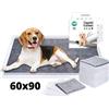 Sesamall Tappetini Igienici Assorbenti Monouso Antiodore al Carbone Attivo 60x90 Set 100 Pezzi per Cani Taglia Piccola Media Grande