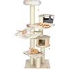 GYMAX Tiragraffi per Gatti, 75 x 56 x 197 cm, Carico 15 kg, Tronchi in Sisal, Cuscino Rimovibile Lavabile, Ideale per Gatti Grandi Adulti (Stile 14)