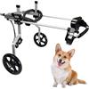 KAJILE Carrozzina Regolabile a 2 Ruote per Cani di Piccola Taglia,Taglia S-1 per la Riabilitazione delle Zampe Posteriori,Altezza 22-27cm,Larghezza 17.5-22.5cm,Lunghezza 18-25cm
