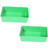 JOINPAYA 2 Pezzi Vasca da Bagno Sospesa per Pappagalli Vaschetta Bagnetto Uccelli con Design Staccabile Colore Verde Luminoso Resistente e Facile da Pulire Accessorio Salute per Cocorite e