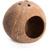 CAZSTYK Hamster House Scaletta Arrampicata Noci di cocco Nascondigli Nido Habitat Decori Per Gerbilli Orso Dorato Piccolo Pet Criceti Case Nascondigli
