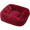 Hixingo Cuccia Cane Interno Taglia Grande Media Piccola, Cuccia Gatto Interno di Peluche Cuscino Cane Sfoderabile e Lavabile Morbido Peluche Cuscino per Cani (FX24 Bordeaux,XS)