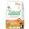 Generico Natural Trainer Cane Sensitive Medium Adult Salmone 3kg, alimento secco completo per cani adulti di taglia media e grande, gusto SALMONE, monoproteico,senza glutine, confezione da 3kg.