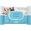 Beauty Case Pet Salviette Detergenti Cani e Gatti XL 20x30cm - 40x Salviette Umidificate Cane - Testate, Extra morbide, Antiodore - Profumazione Extra Delicata Talco Soft