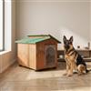 arredo Cuccia in Legno Modello Pastore - Pino di Svezia 15 mm, Tetto Coibentato, Piedini Rialzati, Tendina Termica in Omaggio, Ideale per Cani di Taglia Media/Grande