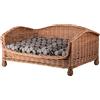 e-wicker24 Alles aus Weide E-Wicker24 Naturale Cesta per Cani in Vimini - Lettino Rialzato, Divanetto Calmante per Animali, Cuccia Taglia Media (64 x 42 H35, Beige)