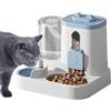 Generico Alimentatore Automatico per Gatti - Alimentatore 2 In 1 Per Cibo Per Gatti E Bevitore,Ciotola Cibo Cane E Acqua Per Cuccioli Gattini Cani Di Piccola Media Taglia In Casa Appartamento