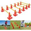 YRHome Set di 6 accessori Agility per l'allenamento di coordinazione, set per cani, accessori per allenamento agility, 12 coni multiuso e 6 aste, regolabili in altezza, multifunzionali