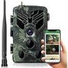 YTLJJ Fotocamera da Caccia con Servizio Cloud 4G 2K 30MP App, Fototrappola Infrarossi Invisibili 0,3s Movimento Attivato, con Visione Notturna,Impermeabile IP65 Visione Notturna 65ft/20m,C