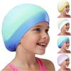 AMFUN Cuffia Piscina Bambino, Cuffia Nuoto in Silicone, Cuffie da Nuoto Elasticizzata per Bambini da 4 a 12 Anni, Soffice al Tatto per Capelli Corti e Lunghi, Nero