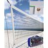 CVT Rete da pallavolo professionale per esterni con fune metallica per aeromobili, 0,9 m x 9,6 m, bordo resistente agli strappi, resistenza agli agenti atmosferici, per interni ed esterni, cortile,