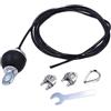 Fiocias Fitness Pulley Cable Cavo Sostitutivo in Acciaio con Sfera Fermo Fune Sollevamento Tricipiti Bicipiti Rivestimento PU Adatto per Allenamento C, 2,5 m