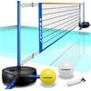 Furypiont Rete da pallavolo da piscina, portatile, per interni ed esterni, con 2 palloni da pallavolo e base resistente. Lunghezza regolabile 4,5 - 7,6 m, per pickleball e rete da tennis