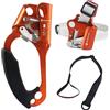 NewDoar Hand Ascender & Foot Ascender & Foot Loop Set for Tree Arborist Rappelling Gear Equipment Morsetto per corda certificato CE per corda 8~12MM (set arancione sinistro)