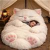 SpirWoRchlan Sacco a pelo gigante per adulti, design a busta, ultra morbido, in peluche peloso | Sacco a pelo per animali ForHumans Coperta calda accogliente per campeggio, pigiama party, relax sul divano, facile