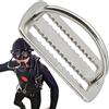 Generisch Weight Keeper - 2 pollici in acciaio inox 316, fibbia per cintura subacquea, anello a D a denti di sega, pesca subacquea, attrezzature tecniche, surf, snorkeling, arrampicata, accessori di sicurezza