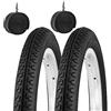 ECOVELO 2 COPERTONI 14x1.75 (47-254) + CAMERE D'ARIA COPERTURE GOMME PER CITY BIKE BAMBINO PNEUMATICI BICI BIMBO 14"