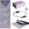 Fitfiu Fitness KITWELL-400 Pack di 4 Accessori Yoga Pilates Colore Lilla con Tappetino, Blocco, Anello e Cinghia Include Guida di Esercizi Wellness