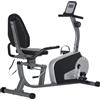 DecHome - Cyclette da Casa Orizzontale Recumbent con 8 Livelli di Resistenza Schermo LCD e Seduta Regolabile 122-137x62x103 cm