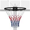 LIFEZEAL Ø45 cm canestro da basket da parete, anello da basket solido/cavo con supporto a parete e rete, cerchio da basket per interni ed esterni (arancione 1)