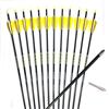 ACCMOS 31 Freccia in Puro Carbonio Spine 800 ID 4.2mm con Piuma di Tacchino da 2,5 Frecce da Caccia, per Arco Ricurvo Arco Composto Tiro con L'Arco 12 pz (12pcs, Spine 800)