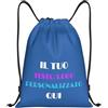Tingwei Zaino Personalizzato,sacca sportiva personalizzati- Aggiungi Foto/Logo/Testo,borsone palestra per Uomo e Donna, Borsa da Nuoto per Bambini, Borsa a Sacca con Logo e Testo per Ogni Occasione