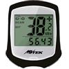MVTEK Ciclocomputer LAMPO. Computer da bicicletta con filo. Computer bici 9 funzioni. Possibilità doppio attacco manubrio e piantone. Contachilometri bici nero/bianco. Accessori bici multifunzione.