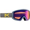 Anon Occhiali da neve Tracker 2.0 per bambini (telaio: lavagna, lente: ambra)