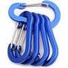 ComfyHarbor Set di 5 moschettoni in alluminio per gli appassionati di attività all'aperto che necessitano di soluzioni di fissaggio leggere e affidabili per piccoli oggetti (blu reale)