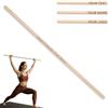MOE UHANE Bacchetta da Ginnastica in Legno 100 cm per Allenamento, Yoga e Fitness - Dilatatore per Bambini e Adulti con Personalizzazione, Legno Naturale, 100% Eco, EU