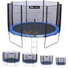 YELLOO SPORT - Trampolino Elastico per Adulti e Bambini, Tappeto Elastico da Giardino Certificato CE TUV GS, Salta Salta Bambini da Esterno, Saltarello per Divertirsi (Blu, Diametro 305 cm)