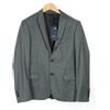 ZAPA Blazer Uomo UK 40 100% Lana A Un Petto Grigio Foderato Formale