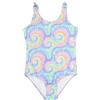 Hurley Hrlg Shoulder Tie 1pc Swimsuit Costume da Bagno Intero, Multicolore, 12 Anni Bambina