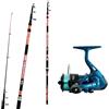 Kolpo kit pesca barca offerta canna 2.40 mt con mulinello e filo per la pesca a bolentino