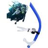 Sollee Boccaglio Per Nuoto | Snorkel Frontale da Vasca,Allenamento Fascia Regolabile Boccaglio In Silicone Tubo